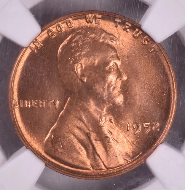 1952 Lincoln Wheat Penny Cent - NGC MS66 RD - Starting At Greysheet Bid