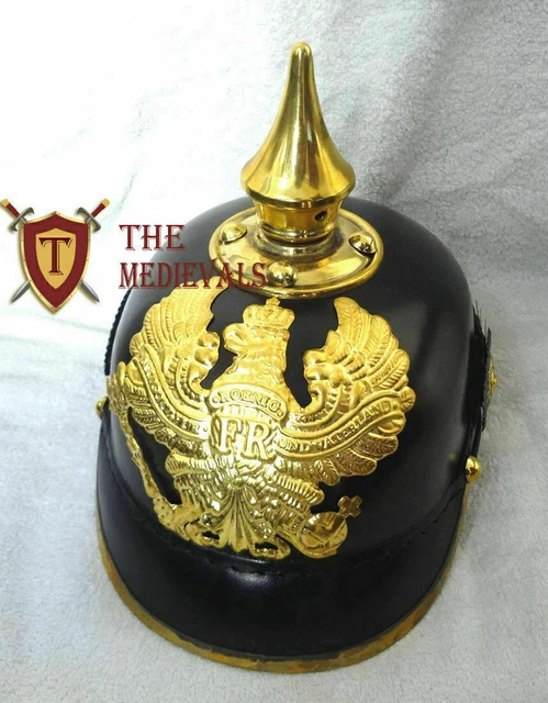 CASQUE PRUSSIEN IMPÉRIAL allemand vert Pickelhaube meilleur cadeau allemand H... EUR 76,20 - FR