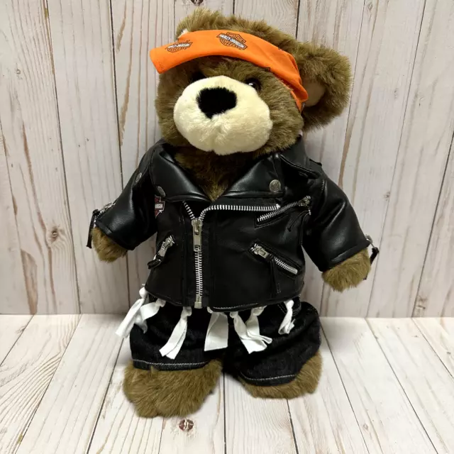 HARLEY DAVIDSON BUILD a Bear Plush With Outfit Jacket Shirt Jeans ...