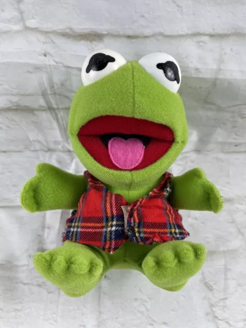 Vintage McDonald's Jim Henson's 7” Baby Kermit The Frog Plush Muppets Plaid Vest