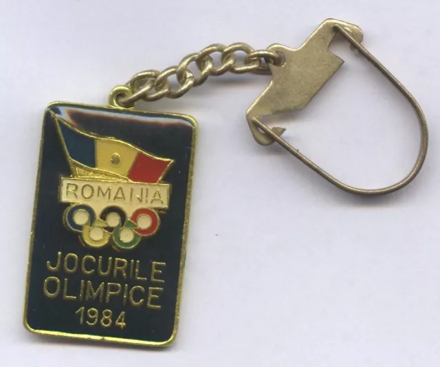 Orig.keyring   Olympic Games LOS ANGELES 1984 - ROMANIA