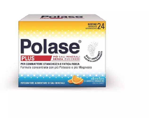 Polase Plus - Integratore Sali Minerali Vitamine anti Stanchezza 24 bustine