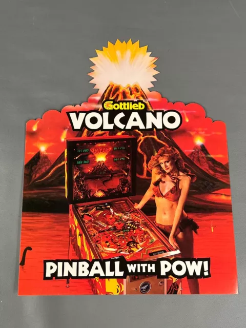 Volcano Flyer New NOS PROMO Gottlieb Pinball Machine Art Artwork Retro