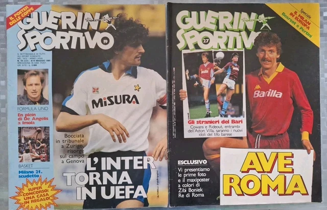 Guerin Sportivo N°19 – 7/13 Mai 1986 – Poster Fiorentina 85/86 Inclus