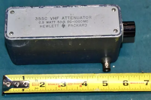 Hewlett Packard HP-355C 0.5 Watt 50 Ohm VHF Attenuator