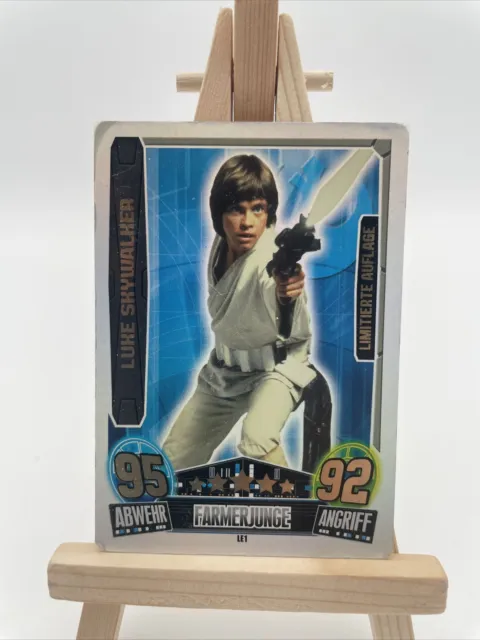 Luke Skywalker LE1 Topps Force Attax Karte Serie 3 Limitierte Auflage Star Wars