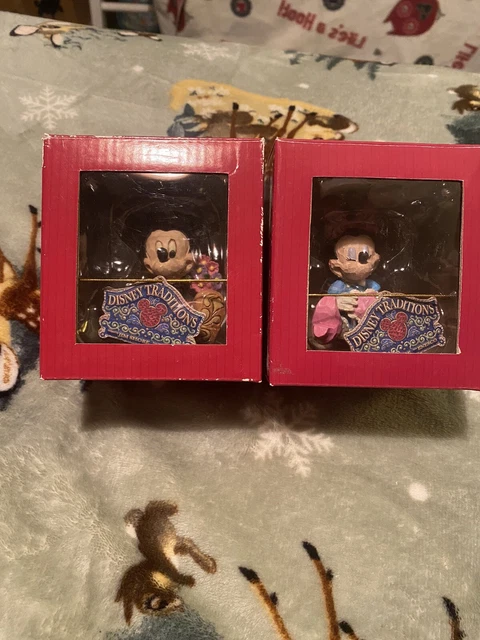 enesco Disney traditions Minnie and mickey mini figurines