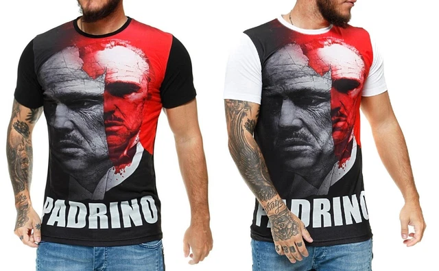 Il Patè da Cucina Padrino T-Shirt Mafia Gangster Maglietta Uomo Marlon Brando