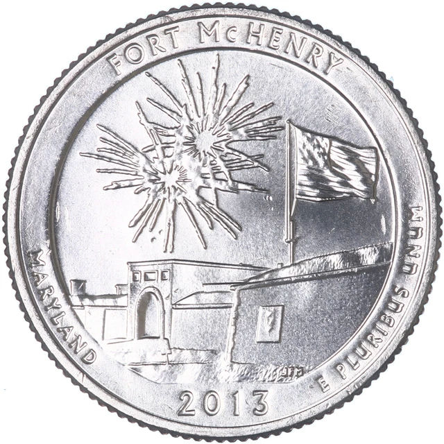2013 D Parks Quarter ATB Fort McHenry Historic Shrine BU CN-Clad US Coin