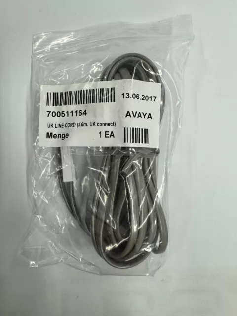 Avaya 3m UK Line cord 700511164 Menge Grey (Job Lot 10 Pieces delivered free UK)