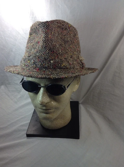 LL Bean 100% Pure Wool Tweed Hat Vintage David Hanna & Sons Ireland Size 6 7/8 Hanna hats irish tweed - Gem main image 4
