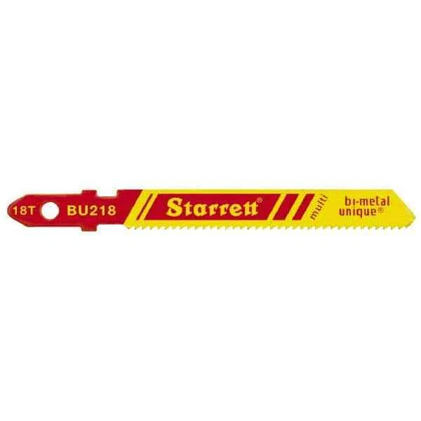 5 Pack Starrett BU218 3X.040 18T 5PK Jigsaw Blade: Bi-Metal, 18 TPI, 0.04" Bl...