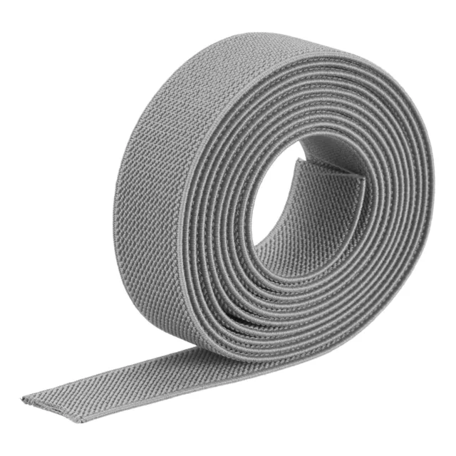 Sergé Élastique 1" 2 Yard Rouleau Ruban Cordon Clair Gris pour Bandeau Ceinture