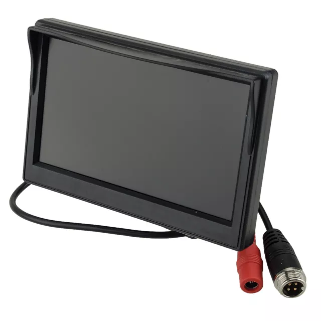 5" LCD Monitor 4PIN CCD Rear View Parking Camera w/ Cigarette Lighter Charger 2