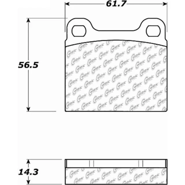 StopTech 104-00310 PosiQuiet Semi Met Pads 1971-1973 Ferrari Dino 246 GT Dino 24