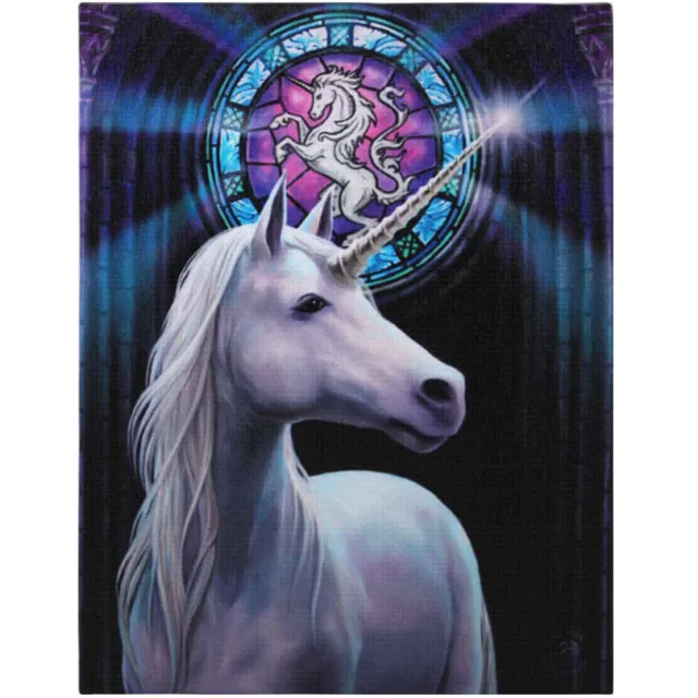 Illuminismo Anne Stokes Placca da parete unicorno fantasia arte mistica immagine tela
