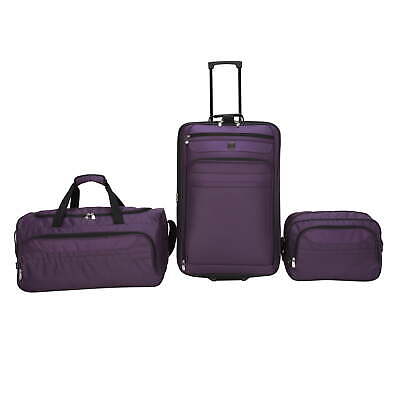 3 Piece Luggage Travel Set including Suitcase, Duffel Bag, and Boarding Tote