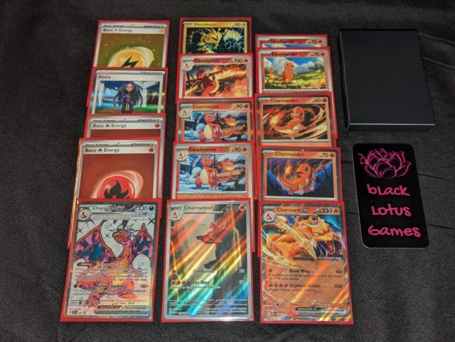 ENG Illustration Rare Charmeleon Charizard ex Qtr Deck Pokemon 151 TCG Cards Lot