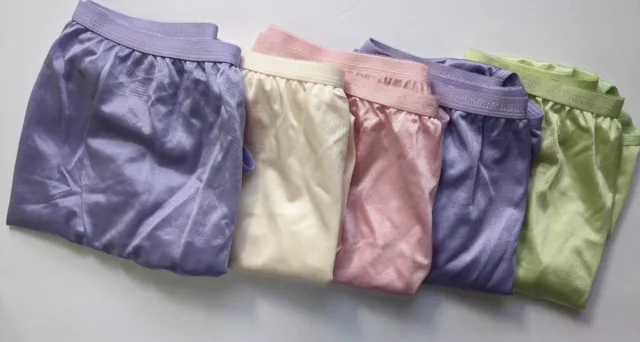 COMFORT CHOICE WOMENS Plus Size 13 Nylon Brief Panties Underwear Pastel 5  Pair $26.00 - PicClick