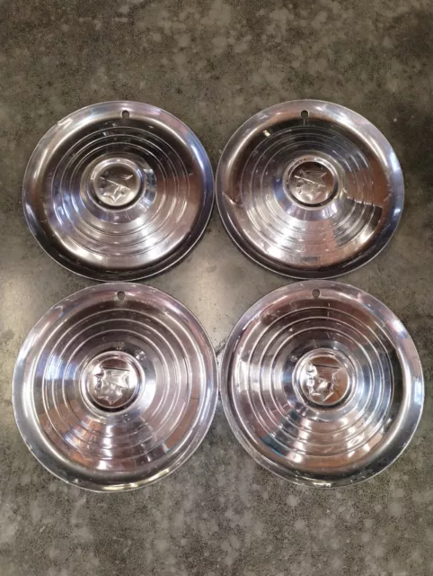 1952-1953 Mercury Montclair Monterey Medalist 15" Hubcaps Wheel Covers Original