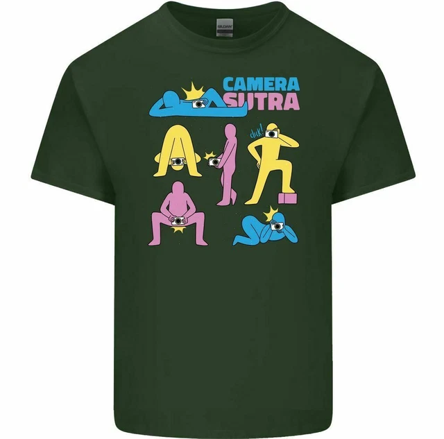 T-shirt divertente da uomo Camera Sutra fotografia fotografo nudo rude 4