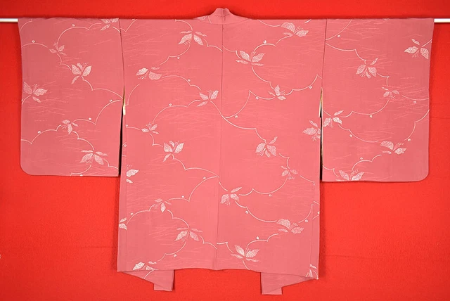 Vintage Japanese Kimono Silk Antique BORO HAORI Kusakizome Dyed/A897/565