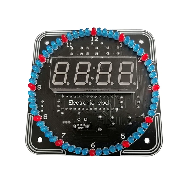 DIY Rotating LED Alarm Electronic Digital Clock Kit Learning Board 5V DS1302