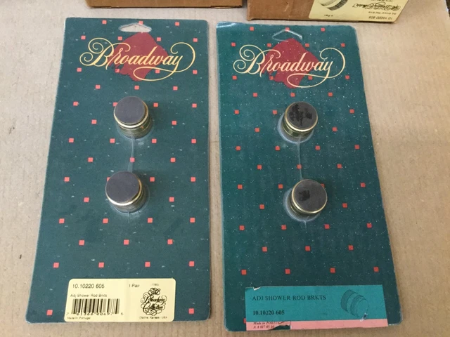 BROADWAY Collection 10.10220.605 adjustable shower Rod Brackets, polished brass