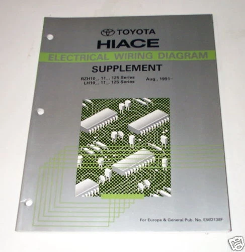 ELECTRICAL WIRING DIAGRAM Elektrik Schaltplan Toyota Hiace ab 08/1991