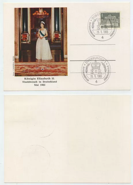 54829 - Sonderstempel: Deutschlandbesuch Königin Elizabeth -Düsseldorf 25.5.1965