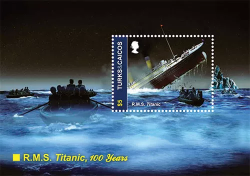 Turks & Caicos 2012 - R.M.S. 100th Anniversary Titanic Souvenir Stamp Sheet MNH