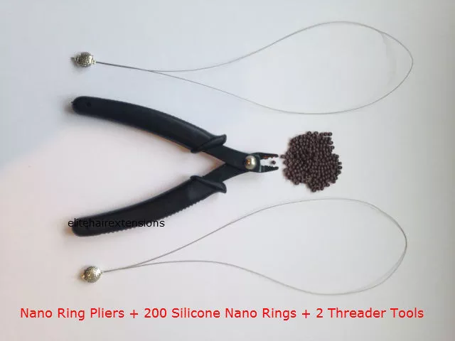 Nano Ringzange + 200 Silikonringe + 2 Gewindewerkzeuge, versandkostenfrei!!