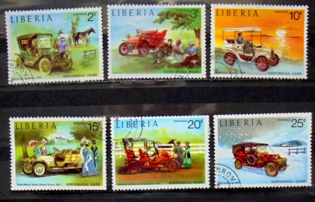 Briefmarkensatz Oldtimer Liberia 1973 gestempelt
