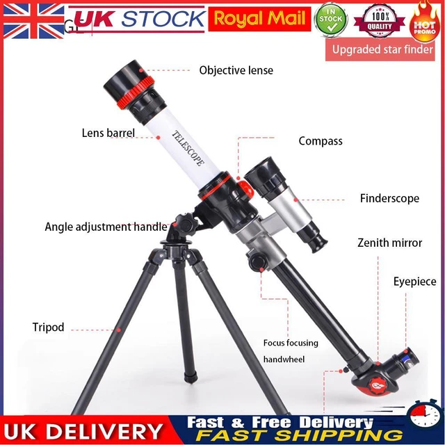 HD High Magnification Professional Astronomical Science Monocular (Red)