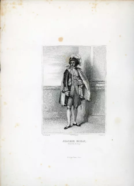 Gravure : JOACHIM MURAT (Grand Duc de Berg). 1844