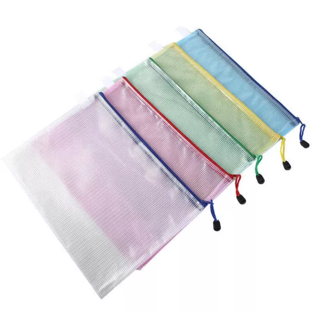 5 x A4 Dokumententasche PVC Tasche Aufbewahrung Reißverschlusstasche Zipper Bag