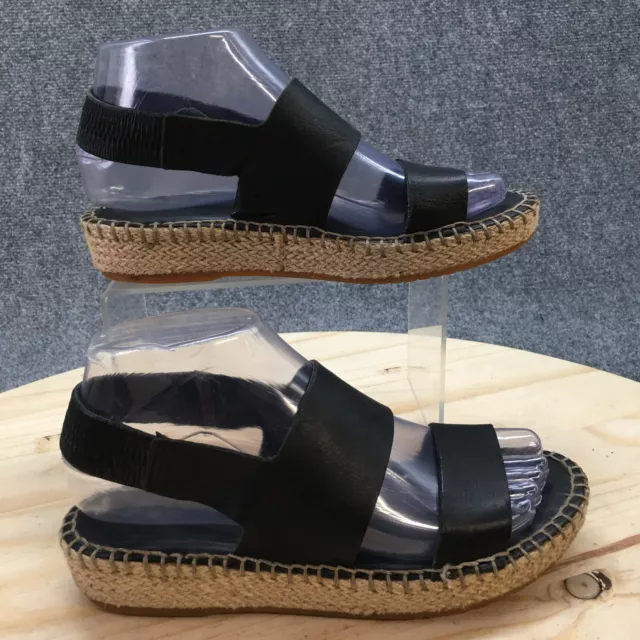 Cole Haan Grand OS Sandals Womens 5 B Slingback Espadrille Heels W14652 Black