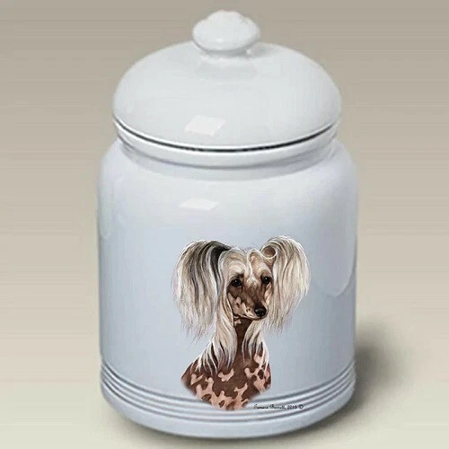 Chinese Crested Ceramic Treat Jar TB 34417