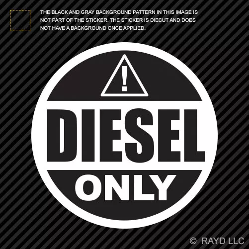Diesel Only Sticker Die Cut Vinyl weatherproof fuel tank gasoline warning safety