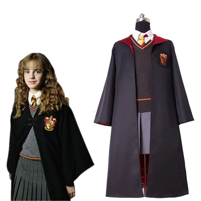Hermione Granger Gryffindor Cosplay Costume Kid Adult Uniform Suit 3