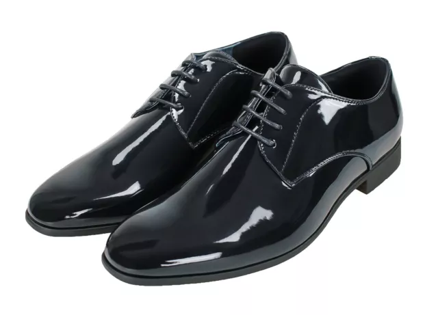 SCARPE UOMO CLASSICHE nero lucido vernice Top Class eleganti e da