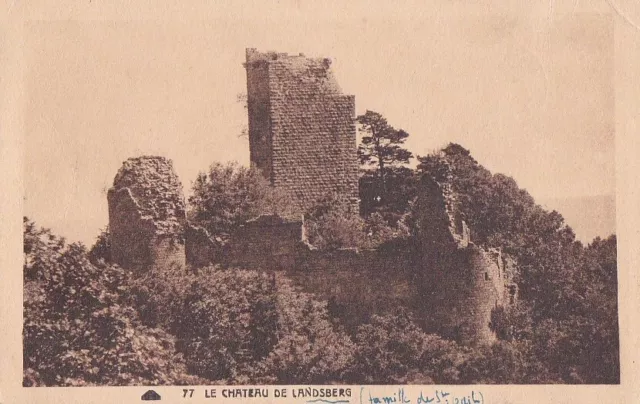 CPA 67 AK ALSACE  près Barr Obernai HEILIGENSTEIN Le Château de LANDSBERG 1924