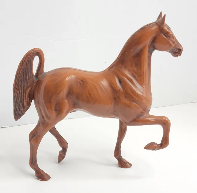 Vtg 1960s 9" Hartland Horse Stallion Walnut Woodcut 3 Gaited Saddlebred Glossy