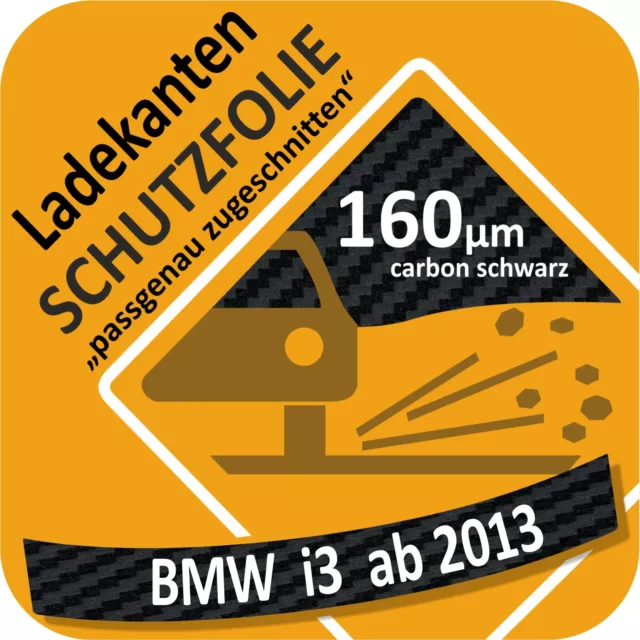 BMW I3 - I3s Ab 2013 Peinture Protection Du Seuil de Chargement Film Carbone