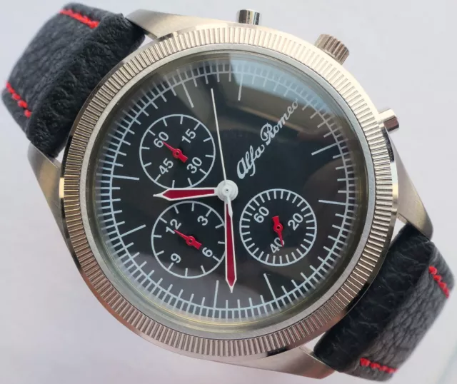 Alfa Romeo Mille Miglia Rally Racing Aviator Car Accessory Chronograph Watch