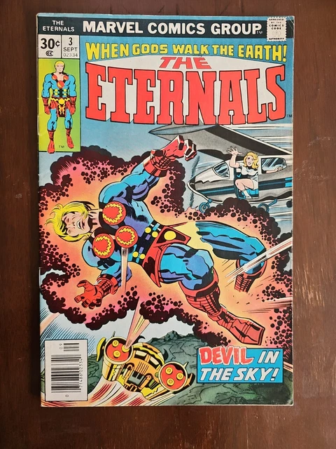 Eternals #3 (Marvel, September 1976) Newsstand PC3