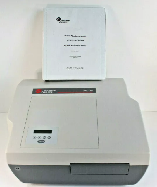 Beckman Coulter AD 340c Microplate Reader Analyzer Absorbance Detector & Manual Beckman Coulter AD 340c Microplate Reader Analyzer Absorbance Detector & Manual