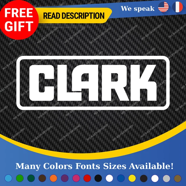Clark Forklift Lift Machinery Stacker Tractor Series ElectricVINYL DECAL STICKER