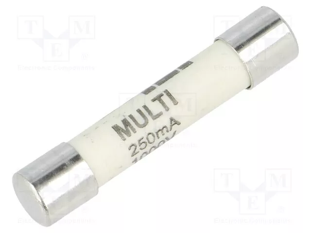 Sécurité : Schmelz Super Rapidement 250mA 1kVAC 6,3x32mm Laiton 632411 Superflin
