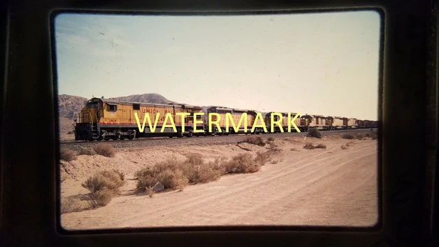 EU09 TRAIN ENGINE Locomotive 35Mm Slide Railroad Up2459 E. Yermo, Ca ...